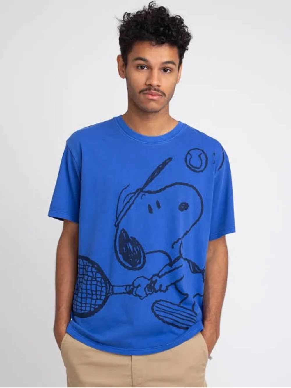 LEVIS x Peanuts Snoopy Tennis T-Shirt Unisex Men Women Size Small Blue
